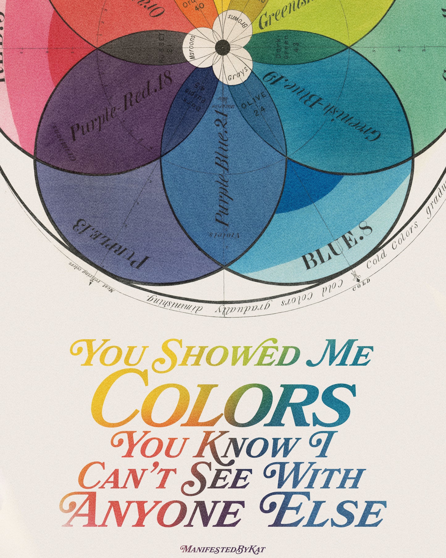 Illicit Affairs by Taylor Swift Poster Print "You showed me colors"