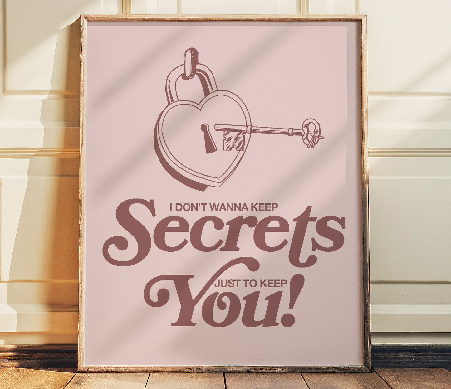 Cruel Summer by Taylor Swift Poster Print "I Don't Wanna Keep Secrets"