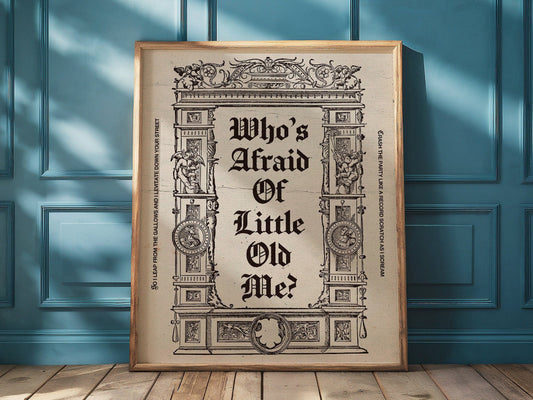 Who's Afraid Of Little Old Me? by Taylor Swift Poster Print