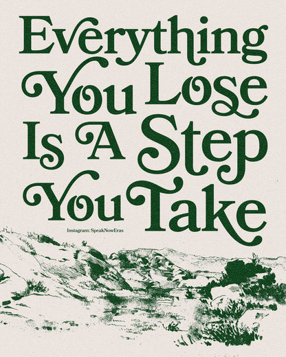 You're On Your Own, Kid by Taylor Swift Poster Print "Everything You Lose Is A Step You Take"