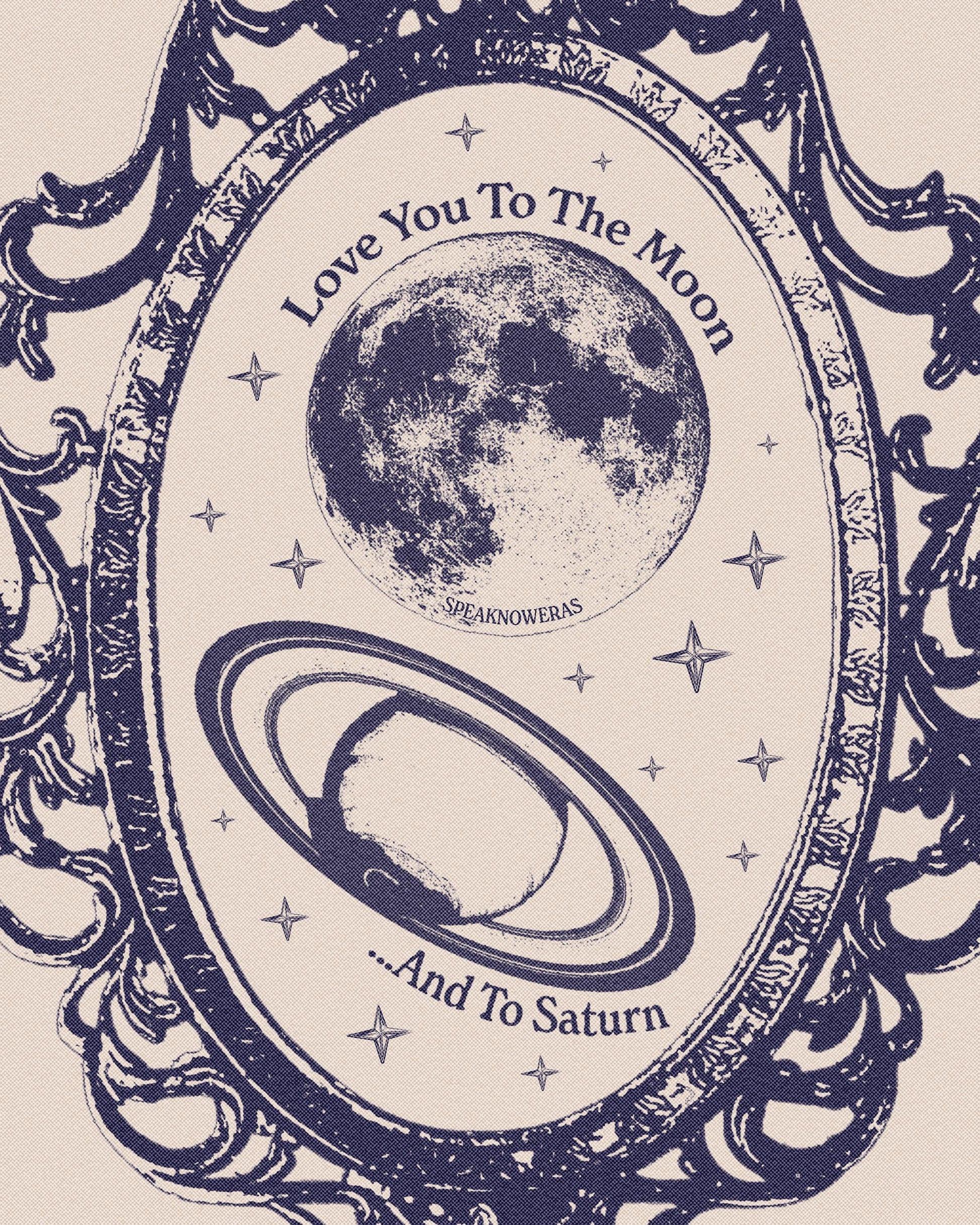 Seven by Taylor Swift Poster Print "Love You To The Moon And To Saturn"