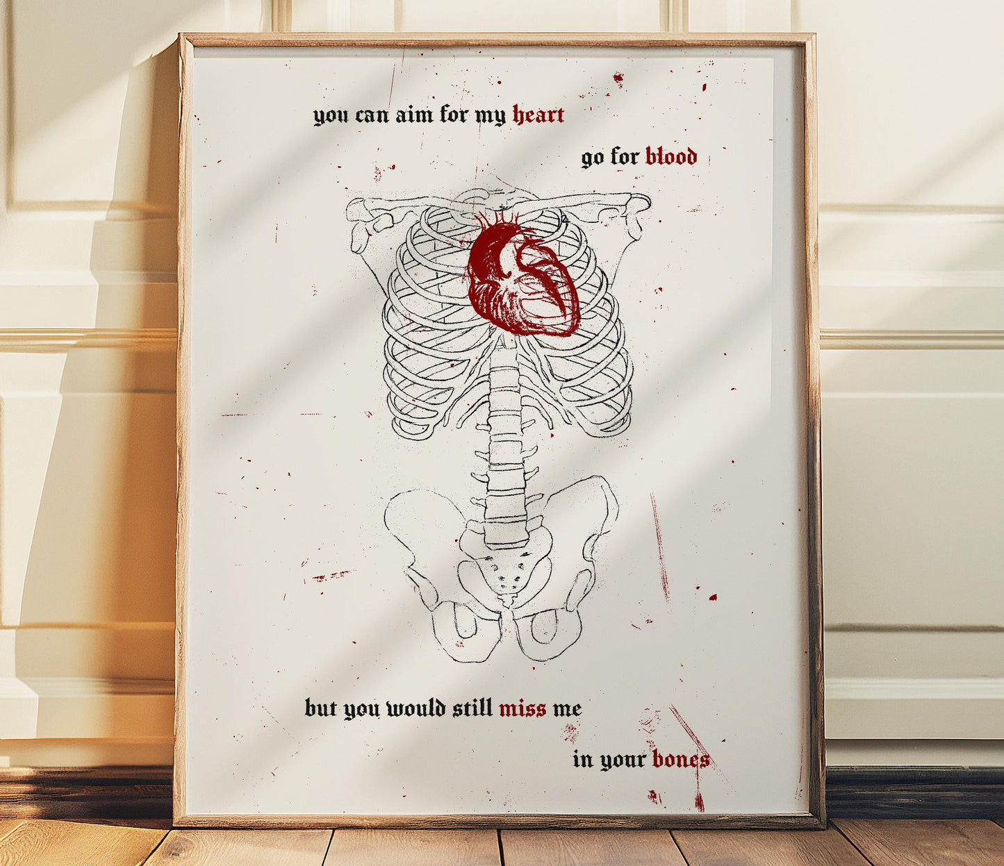 My Tears Ricochet by Taylor Swift Poster Print "You can aim for my heart"