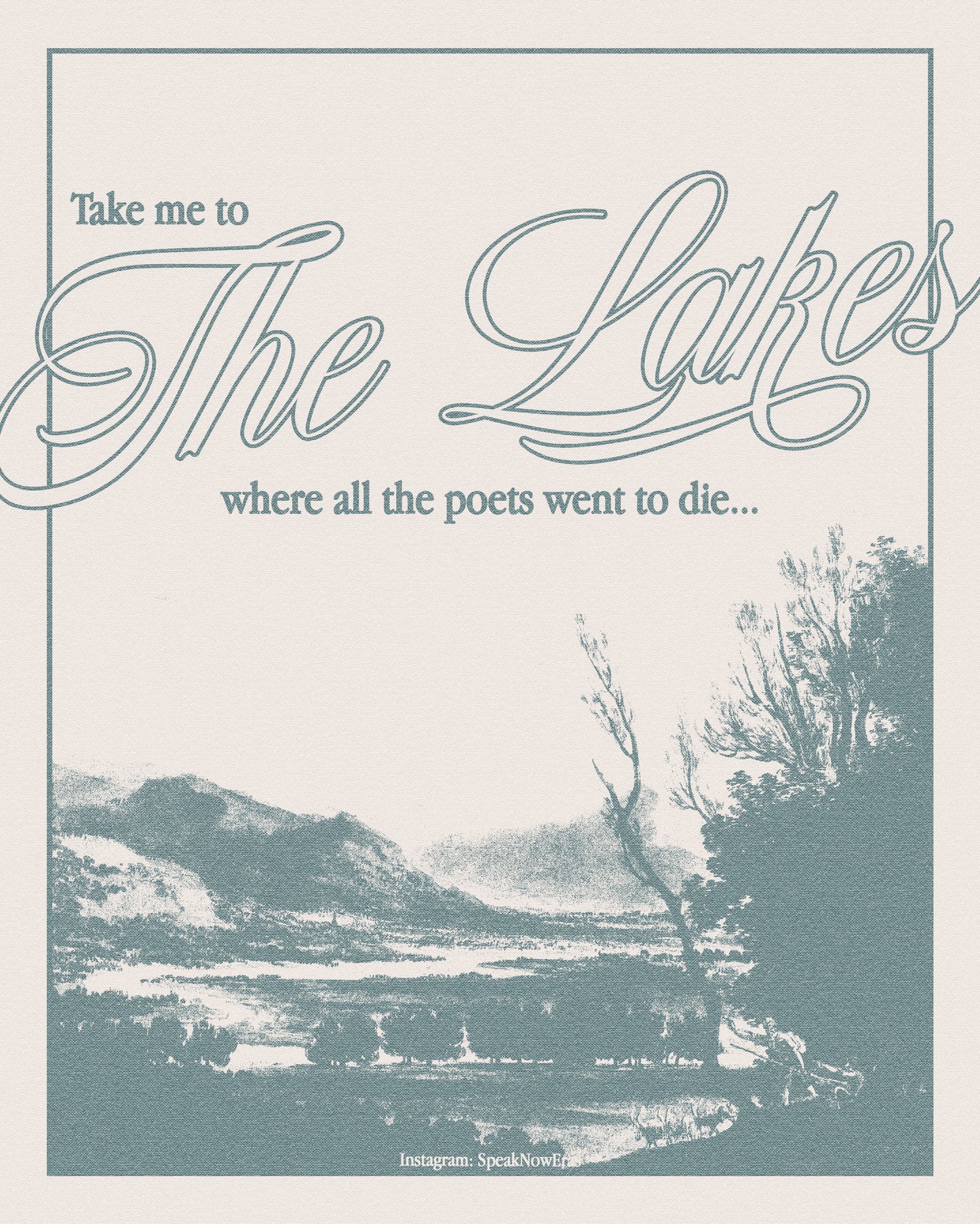 The Lakes by Taylor Swift Poster Print