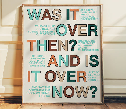 Is It Over Now? by Taylor Swift Poster Print 1989