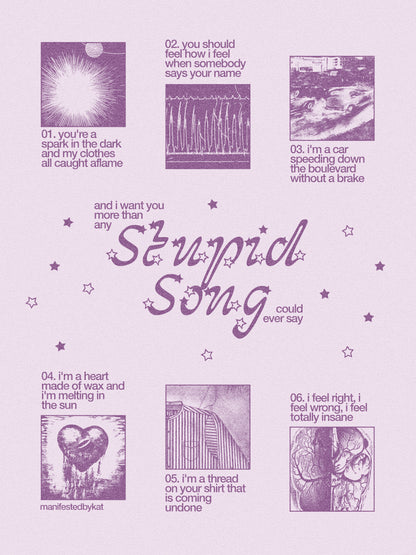 Stupid Song by Olivia Rodrigo Poster Print