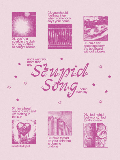 Stupid Song by Olivia Rodrigo Poster Print